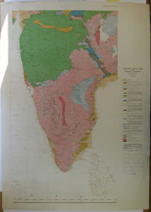 India. (1931). Geological Map of India and Adjacent Countries. Geological Survey of India, 5th edition. Eight flat colour printed sheets, 1: 2,027,520
