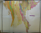 Myanmar. (1977). The Geological Map of Burma. Earth Sciences Research Division, Gov’t of Burma. 1:1,000,000 scale colour printed map on three folded sheets,