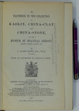 Howe, J.A. (1914). <em>A Handbook to the Collection of the Kaolin, China-Clay and China-Stone in the Museum of Practical Geology</em>. London: HMSO,