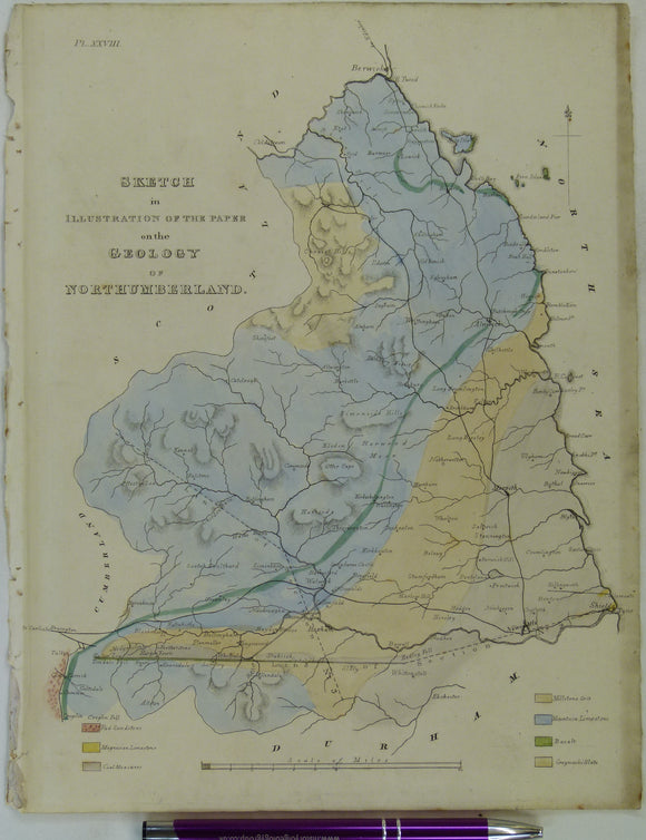 Wood, N. (1831). ‘On the Geology of a part of Northumberland and Cumberland’ extract from Trans. Nat. Hist. Soc. Northumberland, Durham & Newcastle upon Tyne, 1831. v1, pp 302-334 + 3 plates.
