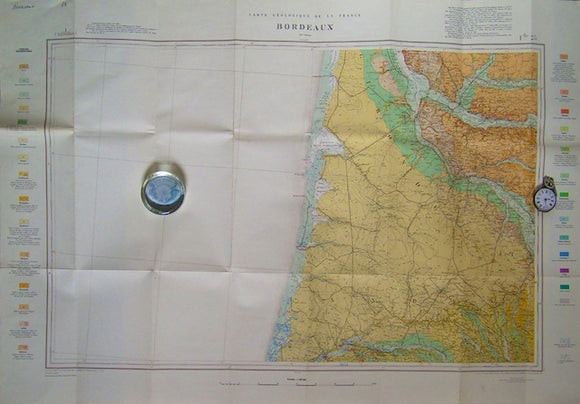 Sheet 59, Bordeaux, Carte Géologique de la France, 1967. Scale 1:320,000.