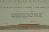Horizontal Section No.   50 (1858). Cleobury Mortimer, Worcestershire, to Ashby Canal, nr Nuneaton, Warwickshire, across Forest of Wyre and Warwickshire Coalfield, the Client Hills, Meriden, Geological Survey of GB. 2nd