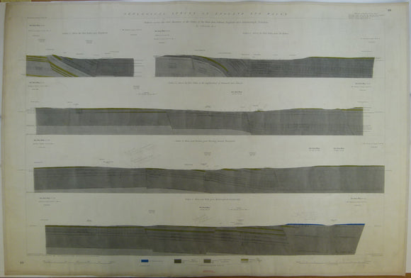 Horizontal Section No.   88 (1873). Across the valley of the R. Don between Sheffield and Conisborough. Geological Survey of GB. 1st  edition.