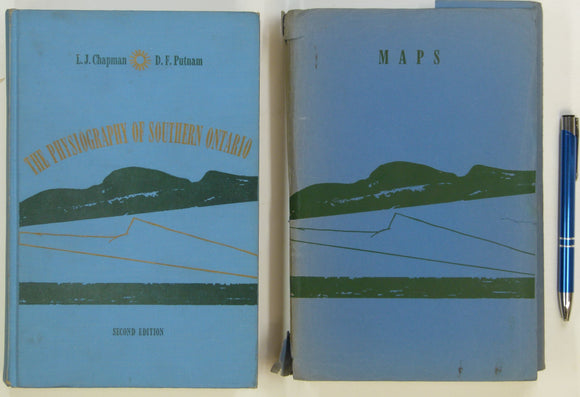 Chapman, LJ and Putnam, DF (1966) The Physiography of Southern Ontario. University of Toronto Press, 2nd edition, 386pp + 5 maps in separate wallet. Hardback,