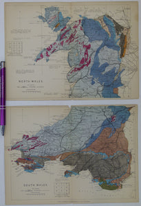 Wales (1889) geological map from Reynolds’s Geological Atlas of Great Britain, 2nd edition. Approx. 1:3,200,000