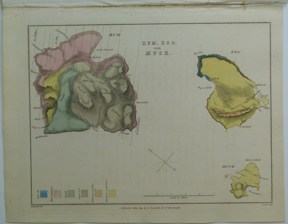 Macculloch, John (1819). ‘Geological Map] Rum, Egg, Muck’, extract from A Description of the Western Islands of Scotland,
