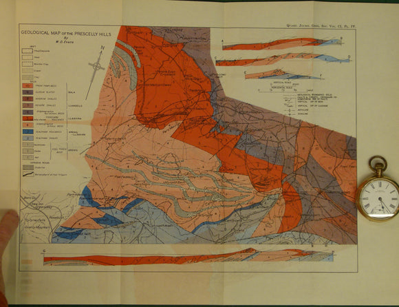 Wales South 1944. Geological Map of the Prescelly Hills, North Pembrokeshire, colour