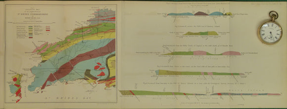Wales South 1875. <em>Geological Map of the Neighbourhood of St David’s, Pembrokeshire</em>, colour