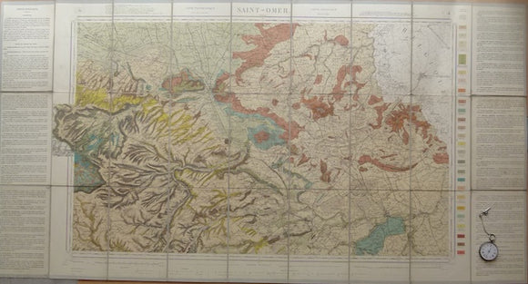 Sheet 4, Saint Omer, Carte Géologique Détaillée de la France, 1898. Scale 1:80,000.