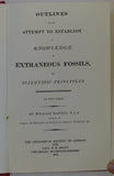 Martin, William (1809). Outlines of an Attempt to Establish a Knowledge of Extraneous Fossils on Scientific Principles. Macclesfield: J.Wilson. REPRODUCTION