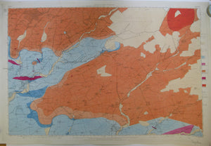 Ayrshire, 13 (1869)1:10,560 scale OS basemap 1858. Stewarton is located near west edge. Colour washed engraving,