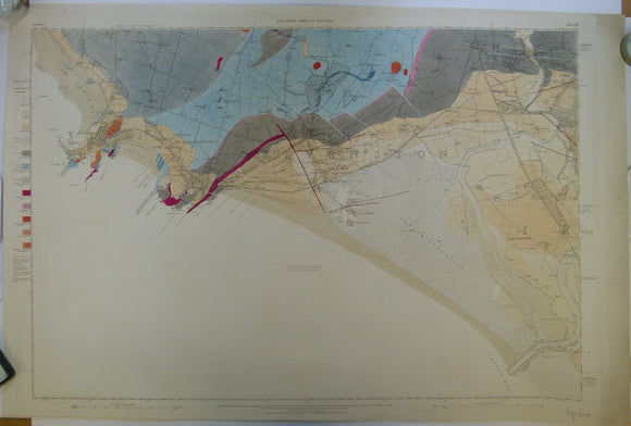 Ayrshire, 16 (1869)1:10,560 scale OS basemap 1860. Covers Ardrossan, Saltcoats and mouth of the River Irvine. Colour washed engraving,