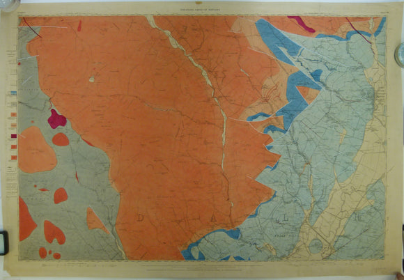 Ayrshire,  7 (1872)1:10,560 scale OS basemap 1858. Kilbirnie is located at the east edge. Colour washed engraving,