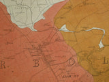 Ayrshire, 28 (1868)1:10,560 scale OS basemap 1860. Covers Tarbolton in west and Mauchline at east edge. Colour washed engraving