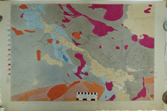 Ayrshire, 46 (1868)1:10,560 scale OS basemap 1860. Covers Patna  and Dalmellington. Colour washed engraving