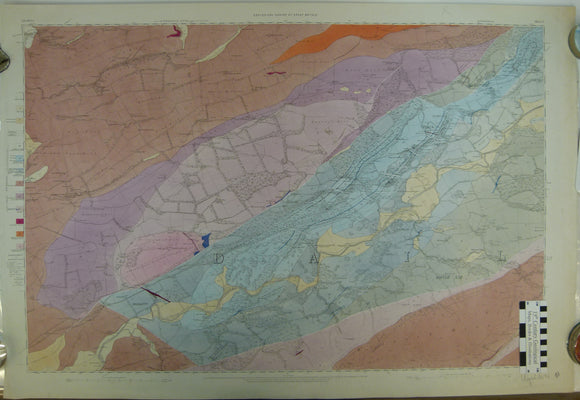 Ayrshire, 50 (1868)1:10,560 scale OS basemap 1860. Covers Dailly and part of Dailly district. Colour washed engraving,