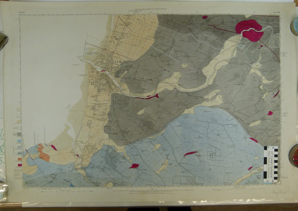 Ayrshire, 33 (1868)1:10,560 scale OS basemap 1860. Covers Ayr. Colour washed engraving, (69.5 x 102 cm).