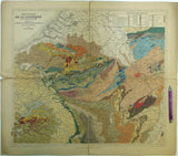 Dumont, André(1876). Carte Géologique de la Belgique, &nbsp;et des Contrèes Voisines . .  Scale 1:400,000. Colour lithographed