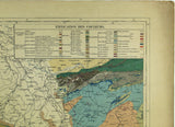 Dumont, André(1876). Carte Géologique de la Belgique, &nbsp;et des Contrèes Voisines . .  Scale 1:400,000. Colour lithographed