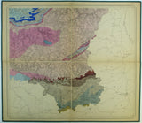 Dumont, André (1853). Carte Géologique de la Belgique, 1st edition. Scale 1:160,000. Complete set of 9 hand-coloured maps. Signed by Dumont.
