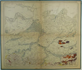 Dumont, André (1853). Carte Géologique de la Belgique, 1st edition. Scale 1:160,000. Complete set of 9 hand-coloured maps. Signed by Dumont.