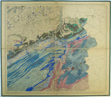 Dumont, André (1853). Carte Géologique de la Belgique, 1st edition. Scale 1:160,000. Complete set of 9 hand-coloured maps. Signed by Dumont.