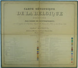 Dumont, André (1853). Carte Géologique de la Belgique, 1st edition. Scale 1:160,000. Complete set of 9 hand-coloured maps. Signed by Dumont.