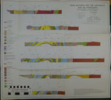 Connemara (1981). Set of three maps and sections. University of Glasgow. 1. Geology [Map] of Connemara, 59 x 106.5 cm. 2. Cross Sections