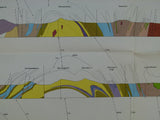 Connemara (1981). Set of three maps and sections. University of Glasgow. 1. Geology [Map] of Connemara, 59 x 106.5 cm. 2. Cross Sections