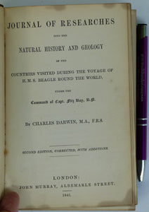 Darwin, Charles (1845). Journal of Researches into the Natural History of the Countries visited During the Voyage of H.M.S. Beagle Round the World, 2nd edition