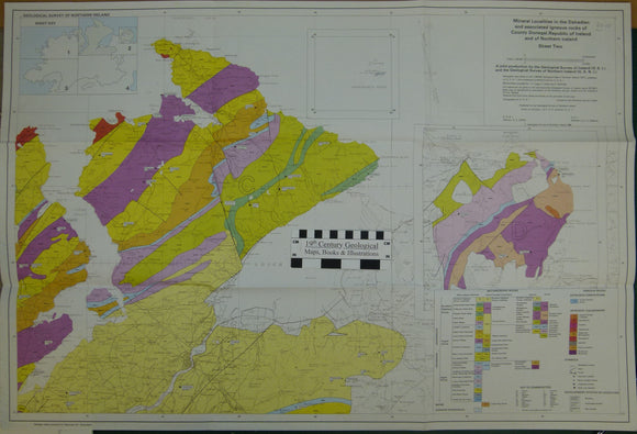 Donegal (1985). Mineral Localities in the Dalradian and associated igneous rocks of County Donegal, Republic of Ireland and of Northern Ireland.