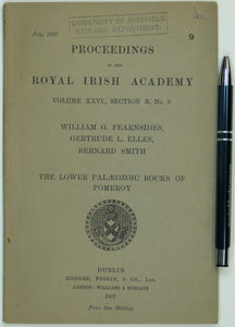 Fearnsides, WG, Elles, Gertrude L, Smith, Bernard Smith. (1907). ‘The Lower Palaeozoic Rocks of Pomeroy’. &nbsp;Dublin: Royal Irish Academy