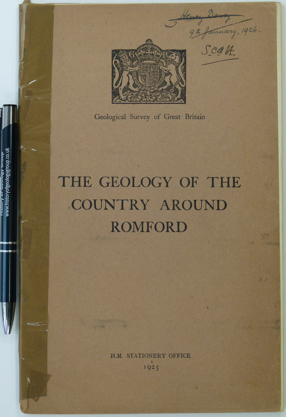 Sheet memoir 257 (1925). Geology of the Country Around Romford. Dines, H.G., and Edmunds, F.H. London: Geological Survey