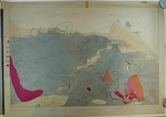 Edinburghshire,  2. (1864)1:10,560 scale OS basemap 1855. Covers Leith and Edinburgh, Old                                       and New Towns. Colour washed engraving