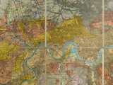London, Geological Map of London District (1927). Geological Survey of England & Wales. One inch scale (1:63,360). Colour printed,