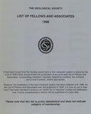 Anon. (1996). Geological Society: List of Fellows and Associates. London: Geological Society of London. 128pp. Paperback, A4 format,