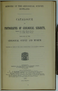 Geological Survey of Scotland (1910). Catalogue of Photographs of Geological Subjects (Series B, Whole Plates, 1-676 and Series C, 1-1237, Half Plates). Edinburgh: HMSO.