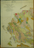 Greece. (1954). Geological Map of Greece. Athens: Institute for Geology and Sub-surface Research. Two maps , north and south, are folded colou