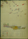 Greece. (1954). Geological Map of Greece. Athens: Institute for Geology and Sub-surface Research. Two maps , north and south, are folded colou