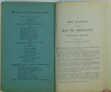 Heddle, H. Forster (1879). Mineralogical Chart and Geological Map of the Shetland Islands. Truro: Lake &amp; Lake