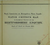 Middleton, R.E. (1893). ‘Water Contour Map to Accompany Report of the Hertfordshire Enquiry’. Royal Commission on Metropolitan Water Supply. Two colour lithograph