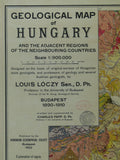 Loczy, Louis, and Papp, Charles. (1922). Geological Map of Hungary and the Adjacent Regions of the Neighbouring Countries. Budapest: Hungarian Geographical Society