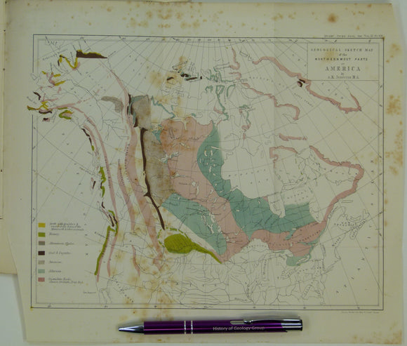 Ibister, A.K. (1855) ‘On the Geology of the Hudson’s Bay Territories, and of Portions of the Arctic and North-Western Regions of America: with a Coloured Geological Map’, an extract