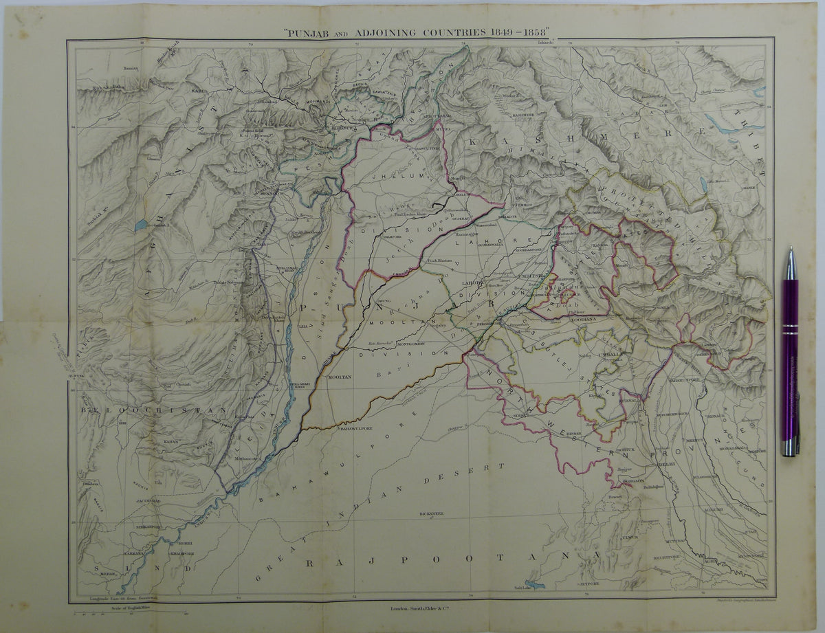 India, Pakistan. Smith, R.B. (1883). ‘Punjab and Adjoining Countries 1 ...