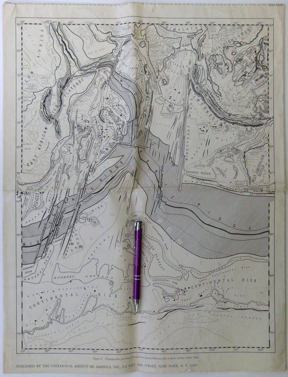 India and Indian Ocean. Heezen, B.C., and Tharp, Marie (1965. <em>Descriptive Sheet to Accompany Physiographic Diagram of the Indian Ocean</em>. New York: Columbia