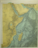 Indian Ocean (1964). Heezen, Bruce C. and Tharp, Marie. Physiographic Diagram of the South Atlantic Ocean,New York: Geological Society of America. Together with printed notes