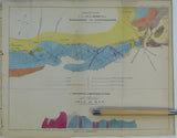 Cummings J.G. (1845).  ‘Geological Map of the Isle of Man’ in ‘On the Geology of the Isle of Man’ extract from the Proc Geol Soc. London. V2, pp.317-348. Hand-coloured lithograph,