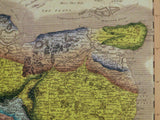 Kent. William Smith's Geological Map of Kent, 1819. REPRODUCTION.