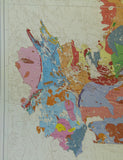 Labrador (c1971).Geological Map of Labrador. 1:1,000,000 scale, 115 x 107cm. Colour lithograph dissected into two parts and mounted on linen