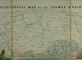 Prestwich, Joseph (1869). Geological Map of the Thames Basin. [London: Royal Commission on Water Supply] Appendix Y (1). Hand coloured lithograph,
